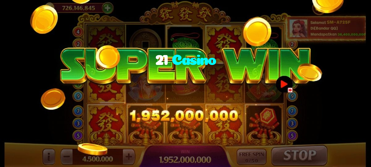 available types of 21 Casino bet including pre-match live express and system bets